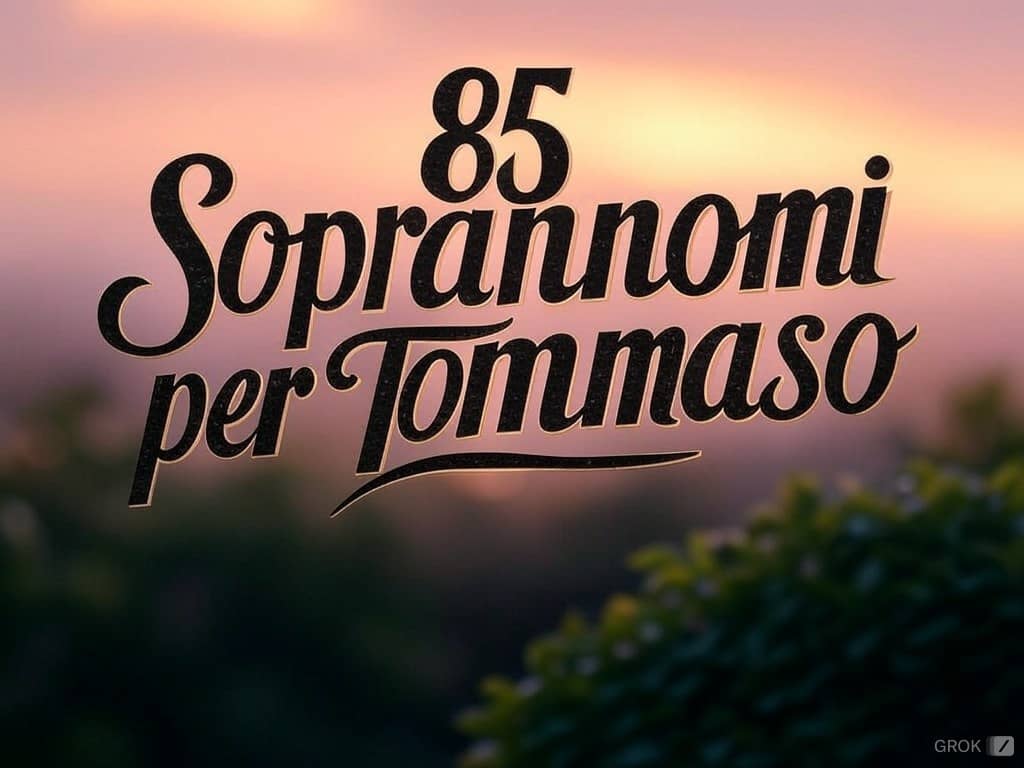 85 Soprannomi per Tommaso