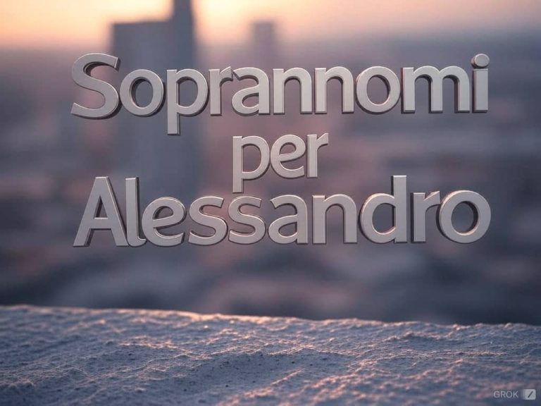 90 Soprannomi per Alessandro