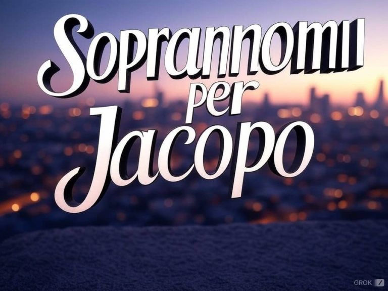 75 Soprannomi per Jacopo