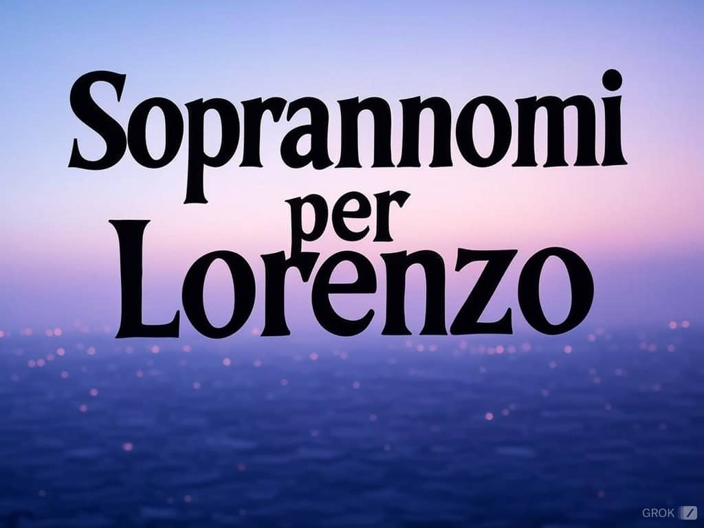 85 Soprannomi per Lorenzo 1