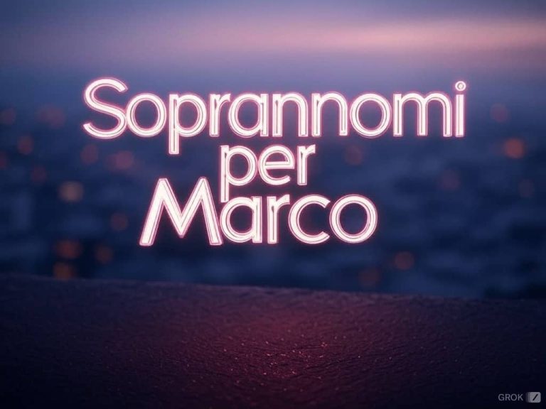 78 Soprannomi per Marco