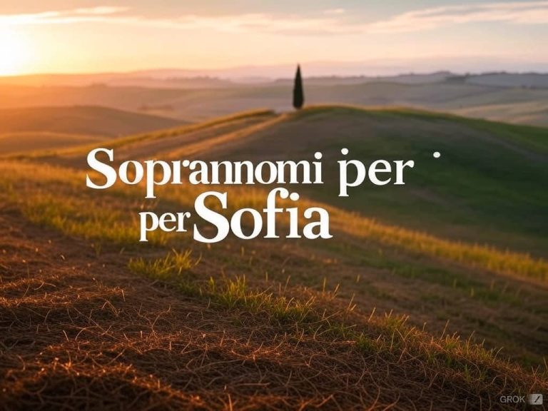 77 Soprannomi per Sofia